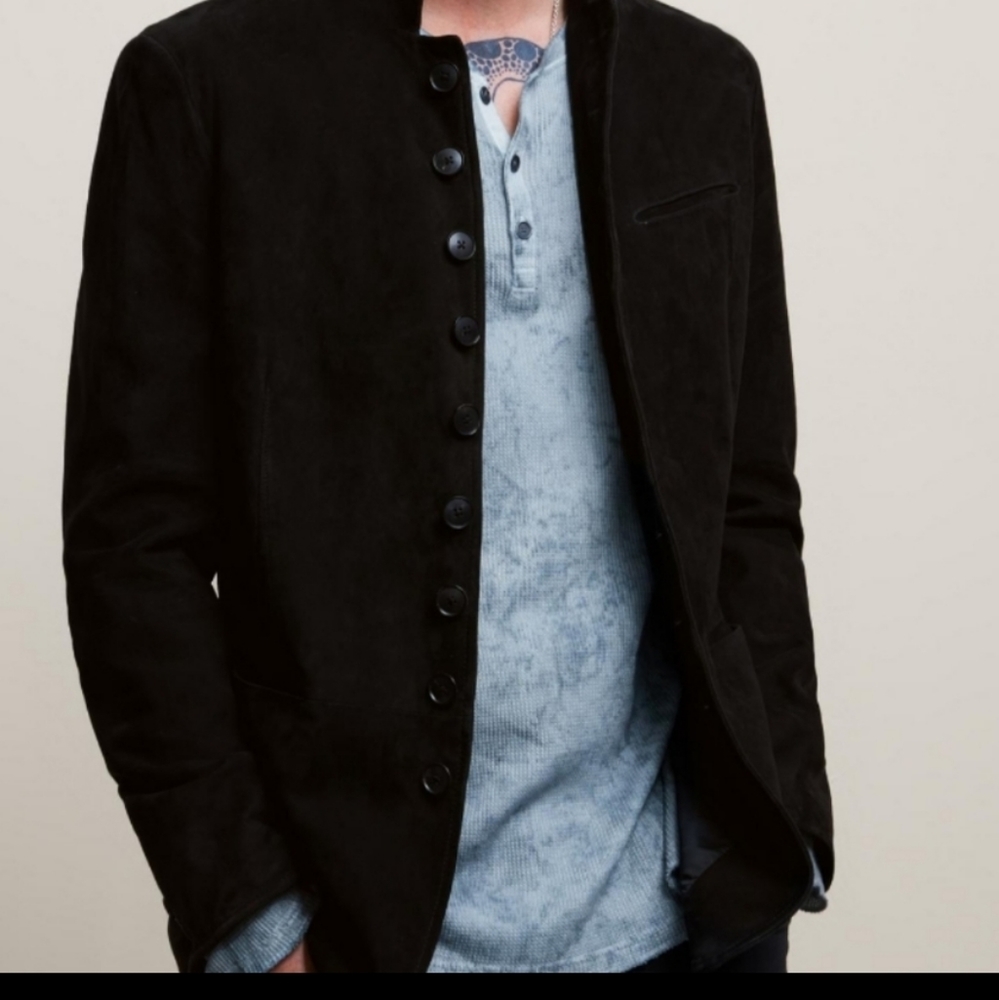 SUEDE MULTI-BUTTON JACKET